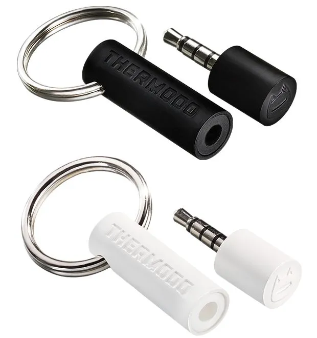 When not needed, the Thermodo can be plugged into a matched keychain carrier