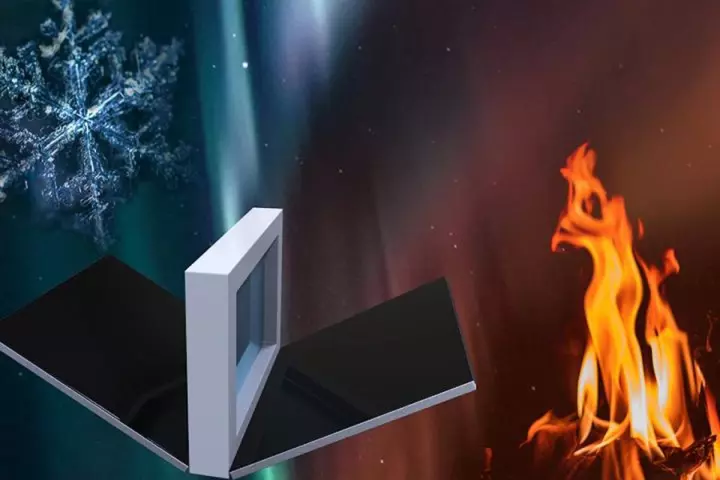 An artist's imagining of the new radiative cooling system