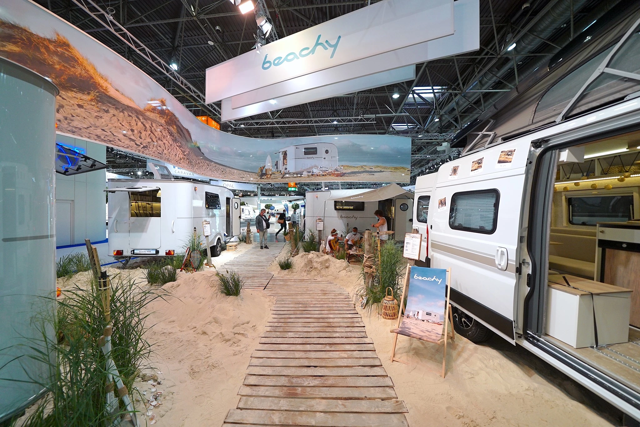 Beachy definitely set a mood at its Caravan Salon booth