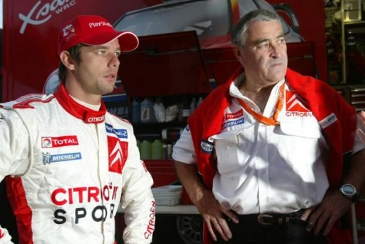 Sebastien Loeb and Citroen Team boss Guy Fréquelin