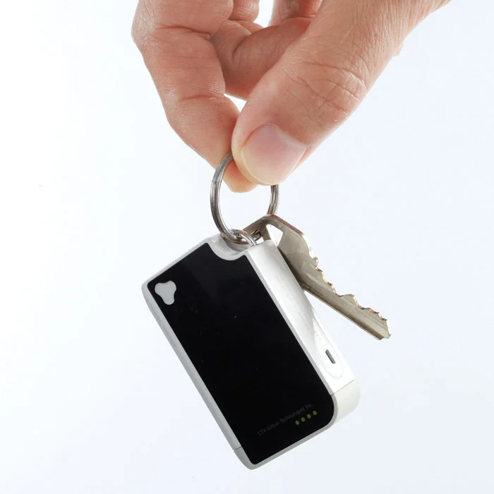 The Virtual Keyboard is about the size of a Zippo lighter and can be carried easily in your pocket with your keys