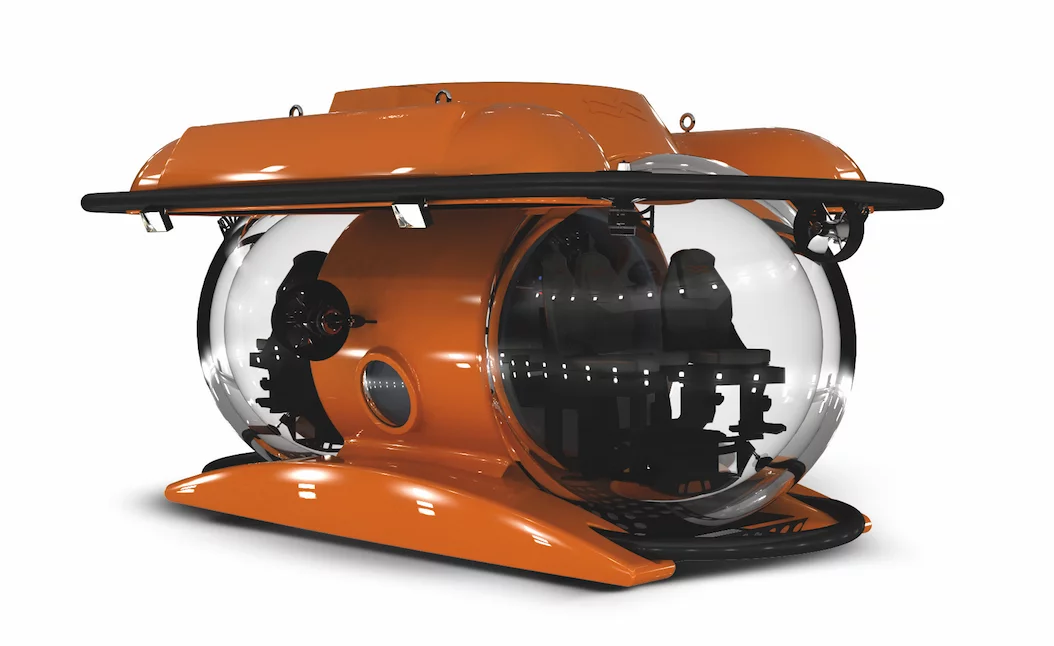 Up to nine people can enjoy a panoramic view at depths beyond 1,000 m