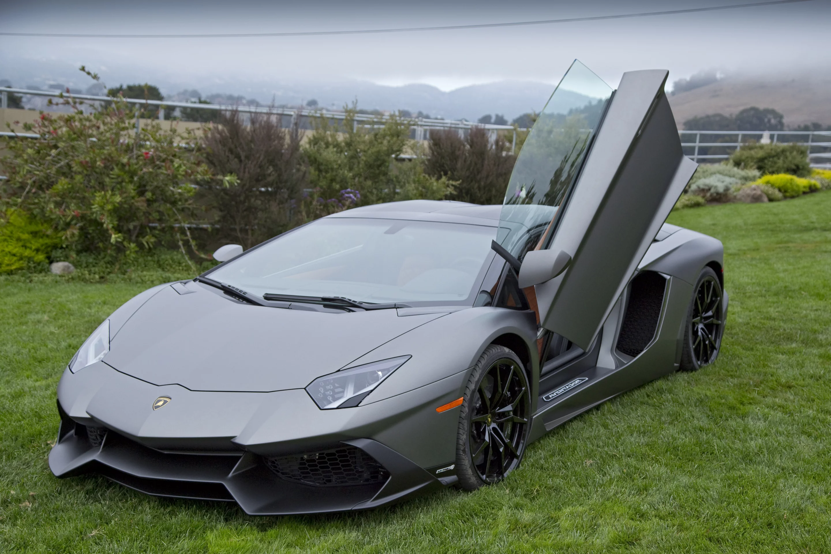 Lamborghini's Aventador LP 720-4 50 Anniversary Roadster was introduced to the world by CEO Stephan Winkelmann at the Quail Motorsports event (Photo: Angus MacKenzie/Gizmag.com)