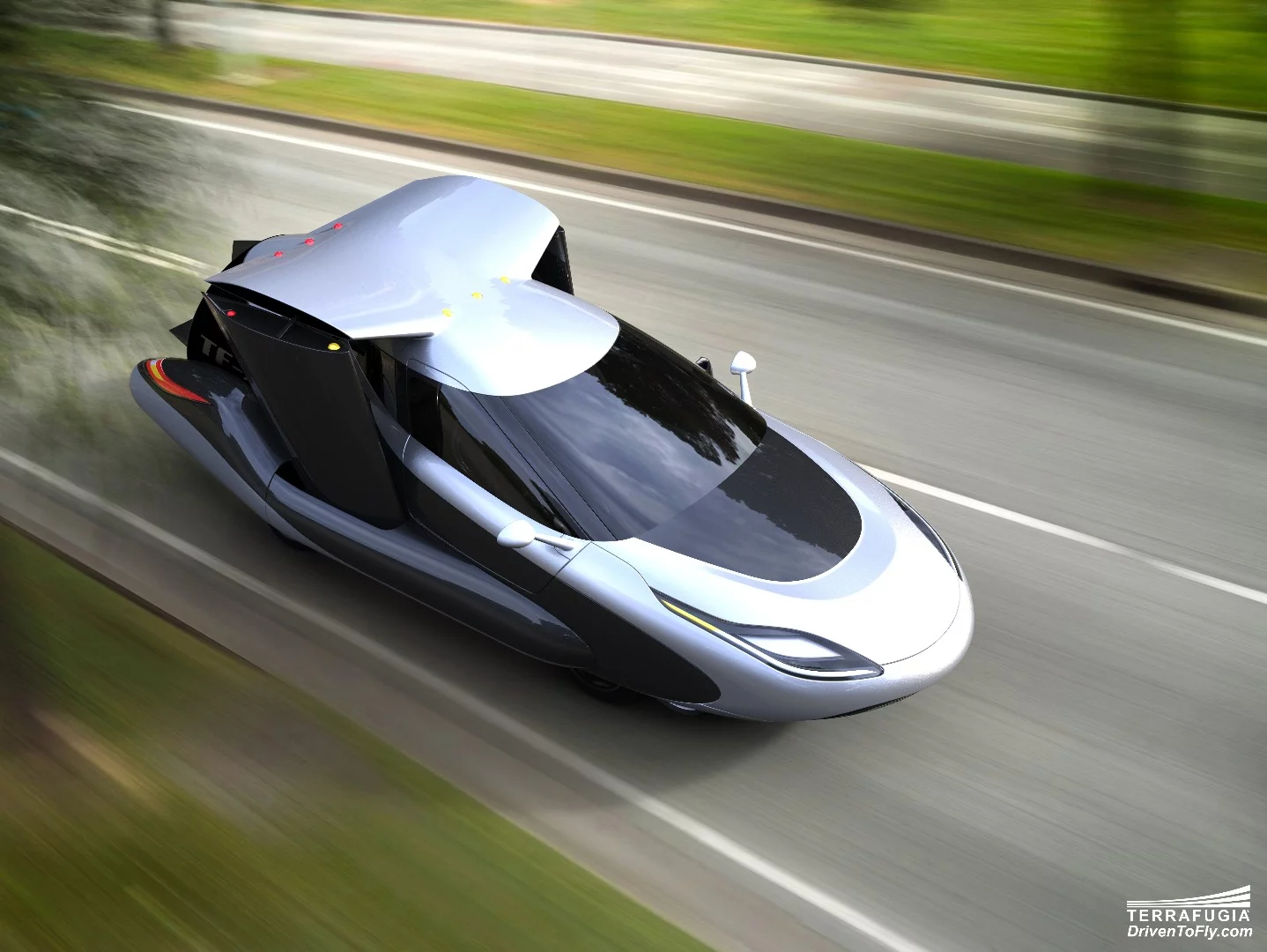 The TF-X is designed to drive like a normal car when on the road