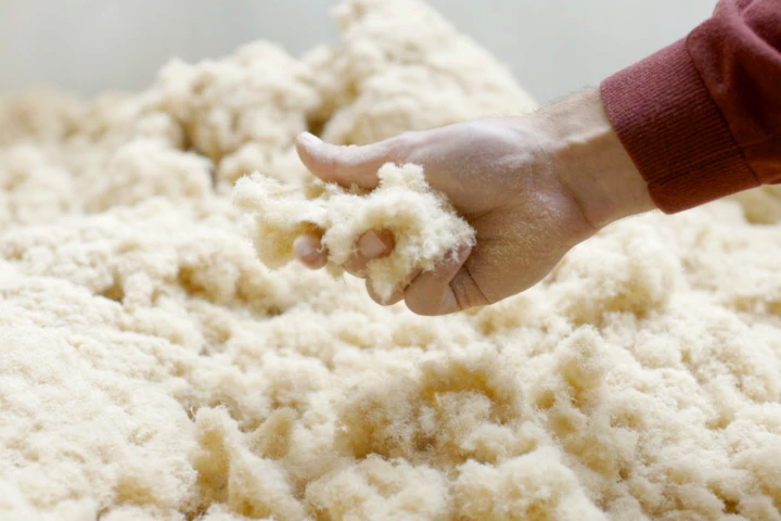 The sustainable paddleboard's foam core is made of balsa wood harvested from discarded wind turbine blades