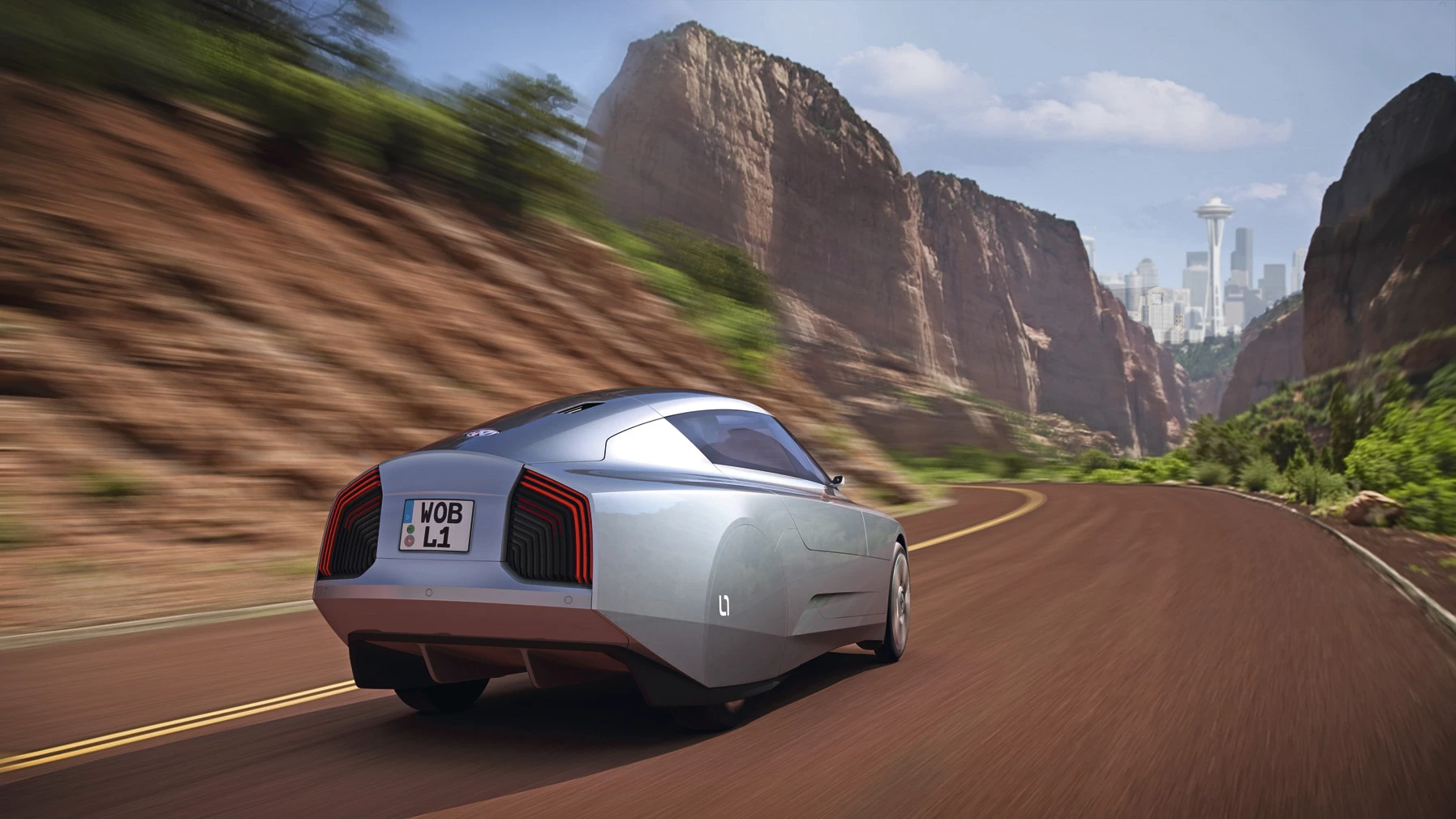 Volkswagen's L1 addresses the urgent need for economical, safe tandem four-wheelers
