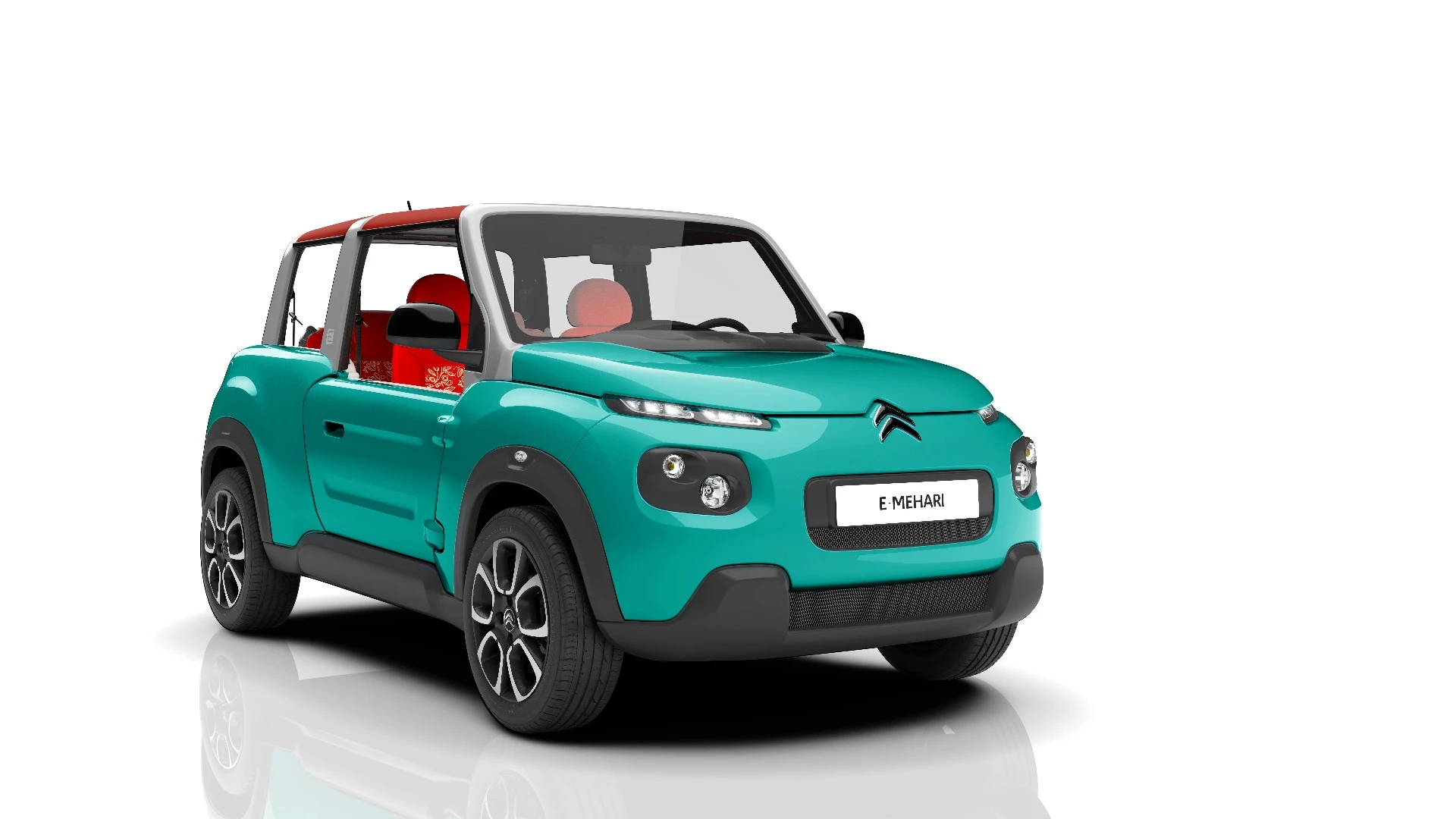The E-Mehari is part Cactus M concept, part Bollore Bluesummer and part classic Méhari