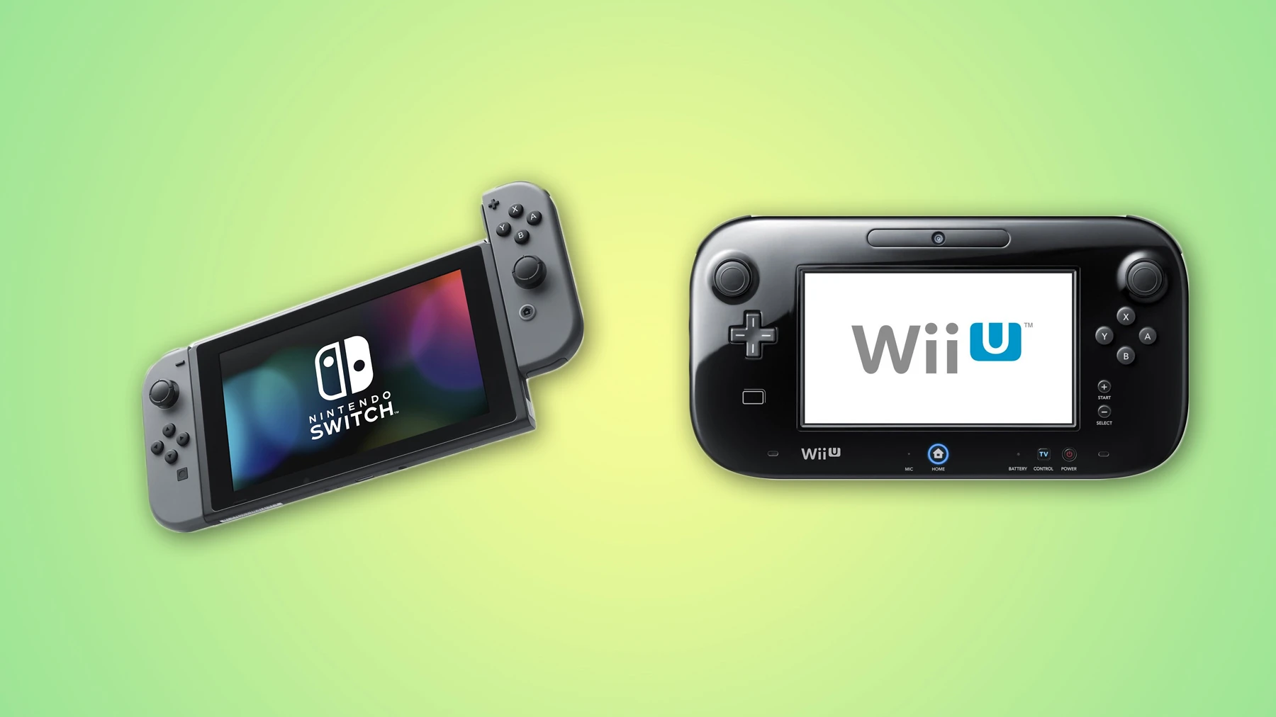 New Atlas compares the features and specs of the Nintendo Switch (left) and Wii U