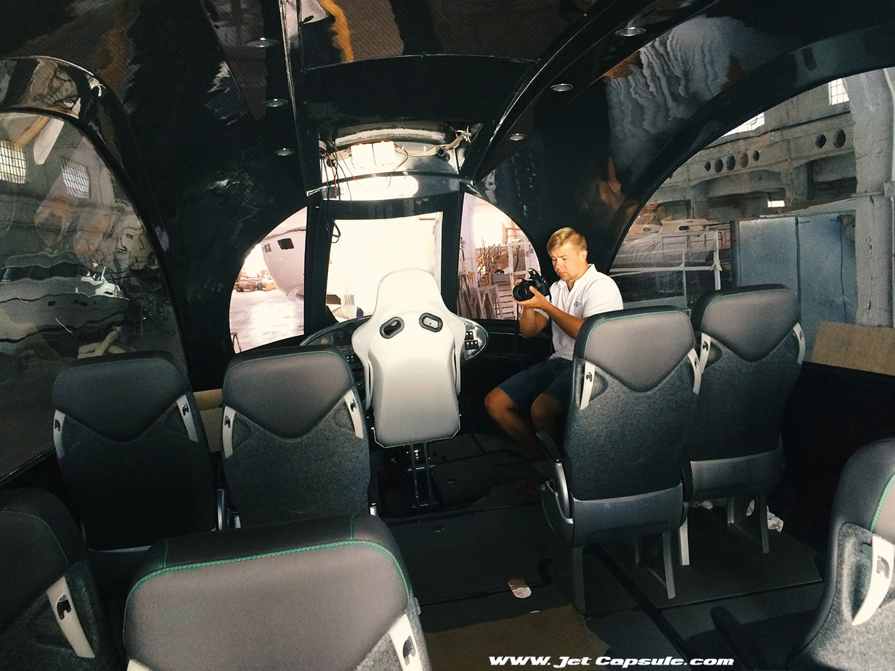 The passenger seats come equipped with an anti-shock suspension system