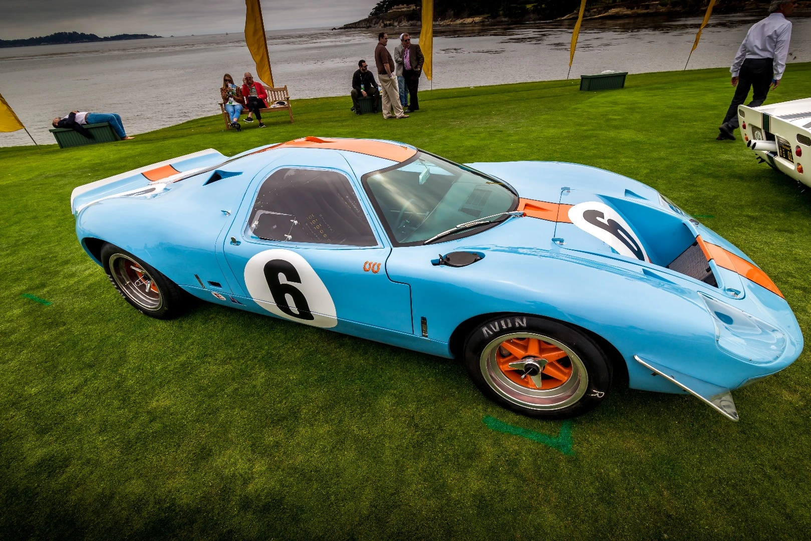 Sponsored by Gulf Oil (hence the blue & orange livery) this GT40 sports the most famous of the racer's color schemes