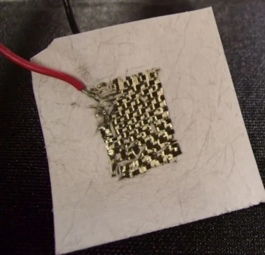 Scientists have applied conductive nanocoatings to textiles, which could pave the way for electronic devices made from fabric or paper (Image: Jesse Jur)