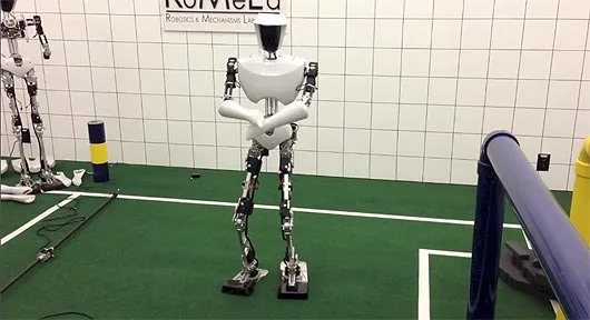Researchers at Virginia Tech had some fun with their RoboCup soccer champ