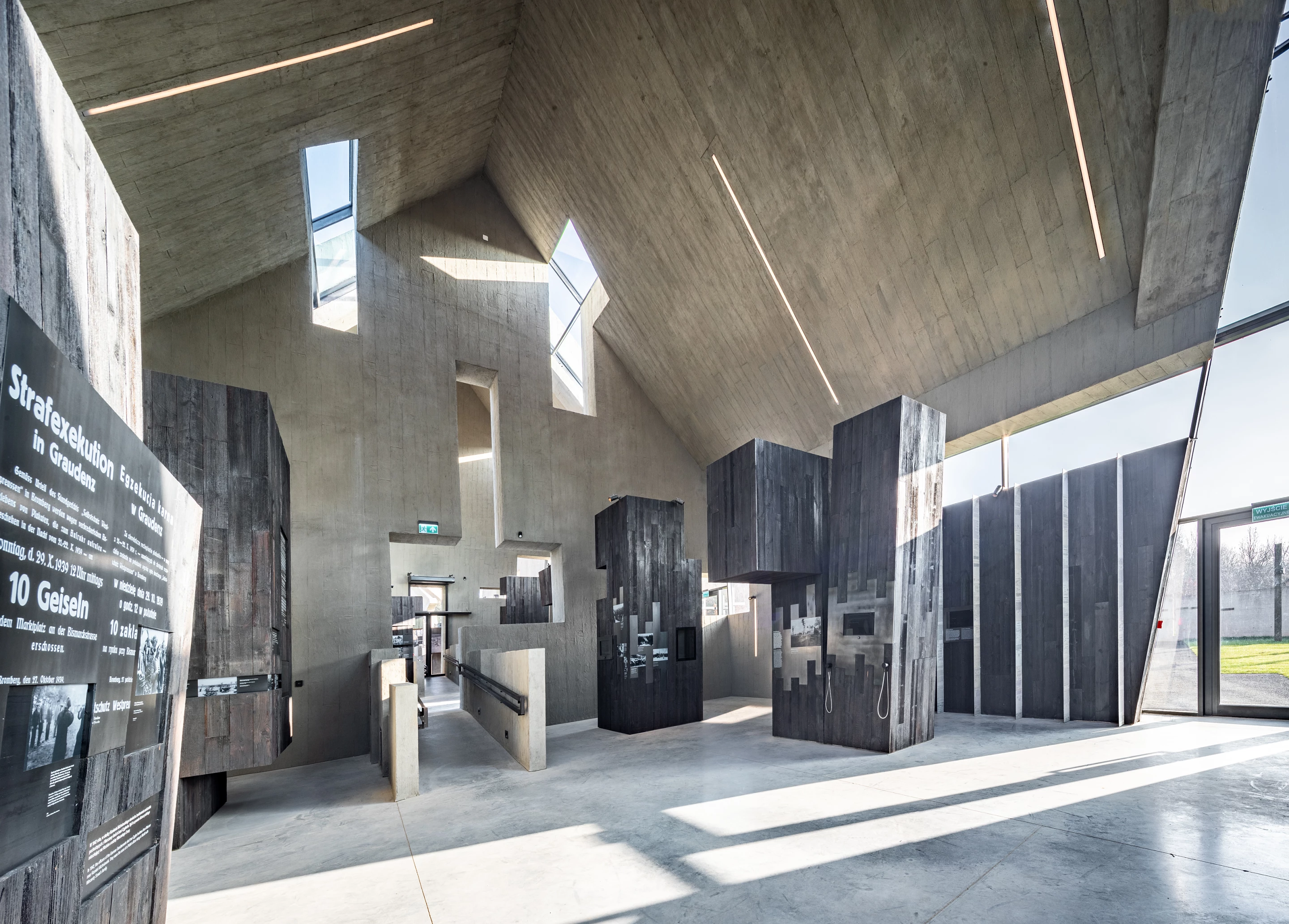 The Mausoleum of Martyrdom of Polish Villages in Michniów's interior exhibition space was created by Nizio Design International