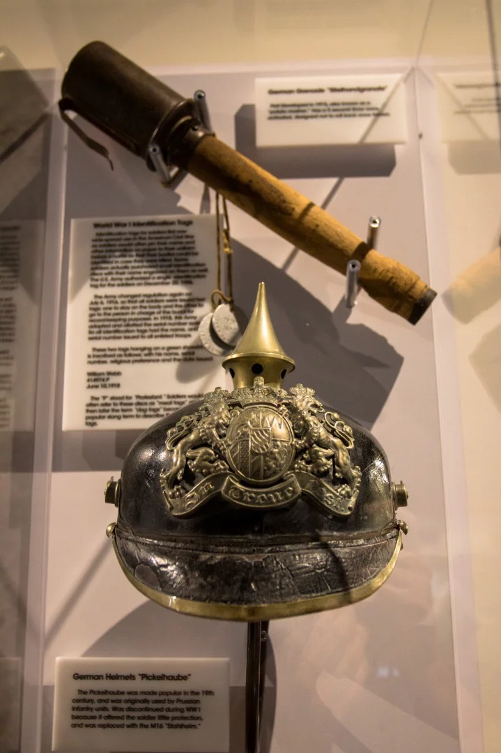 German Pickelhaube helmet, used as recently as World War I