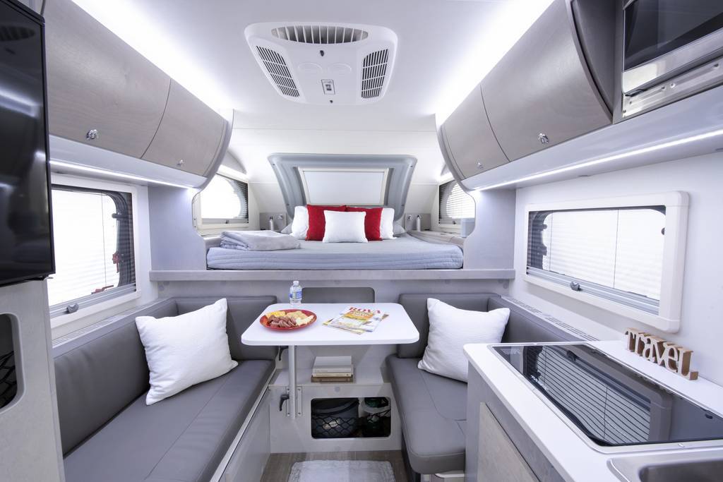 Inside the Cirrus 620 pickup camper