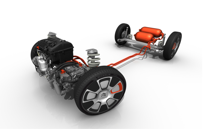 The car uses a hybrid drivetrain to keep consumption low