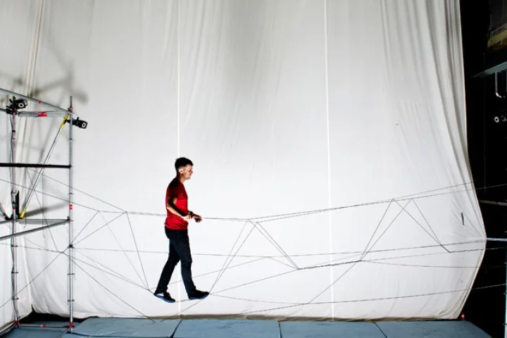 The researchers say this is the first time quadcopters have proven themselves capable of autonomously building load-bearing structures that can support a person