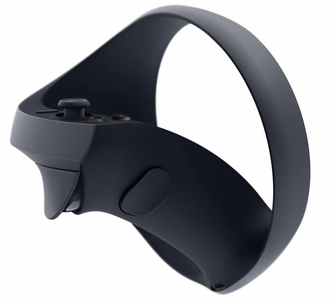 The PlayStation 5 VR controllers have a trigger on the top and a grip button on the side