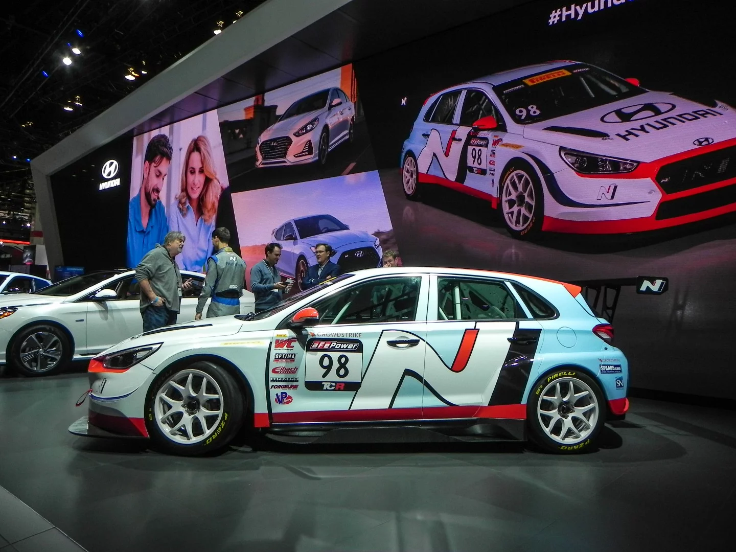 Some of the new race car's drivers were on hand to talk about the cars, which Hyundai will race through Bryan Herta Autosports