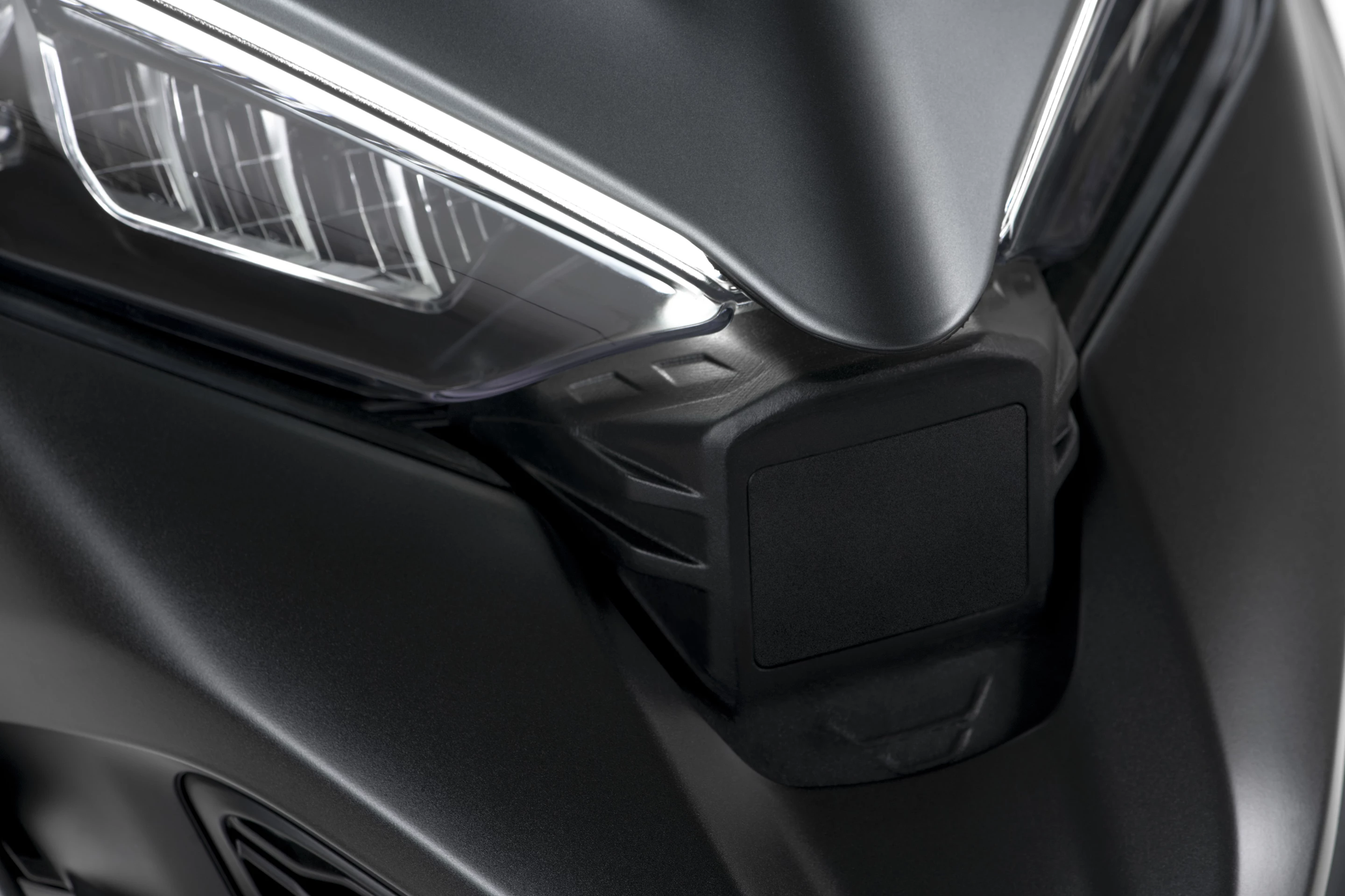 The front-facing radar of the 2021 Ducati Multistrada V4 S