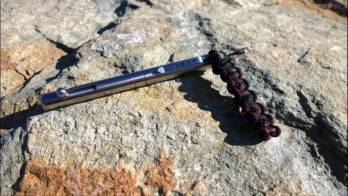 The attached paracord can be used for a variety of purposes