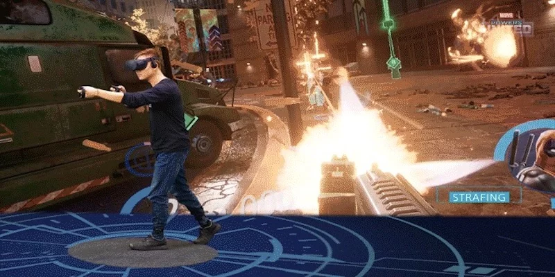 Players can keep one leg out behind them to move backwards in the game