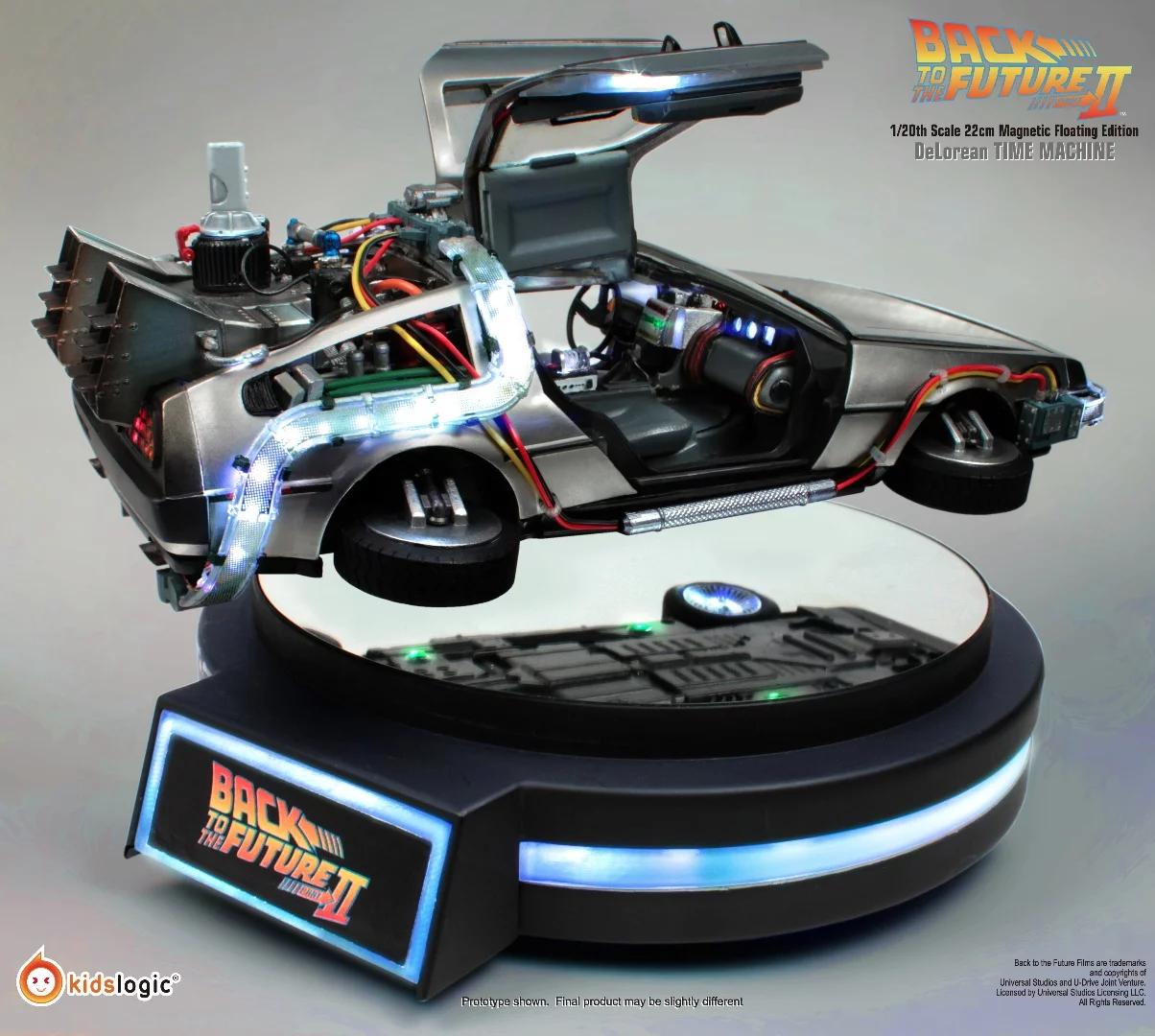 1/20th scale model replica of the Back the the Future II hovering DeLorean