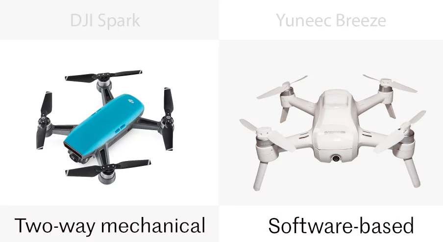 The Spark has proper image stabilization, compared to the software-based Breeze