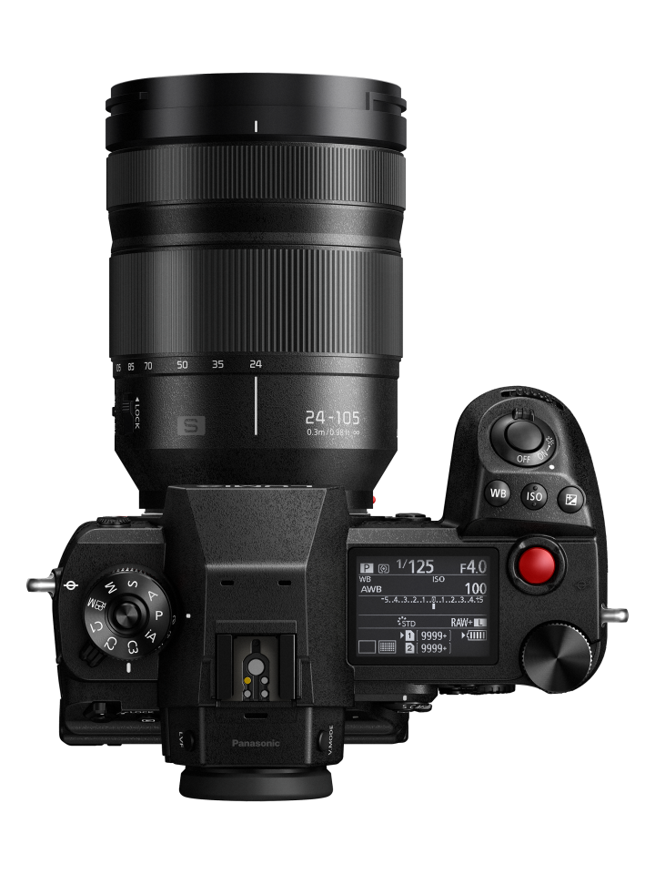 The S1H, rigged up with a 24-105mm F/4 lens