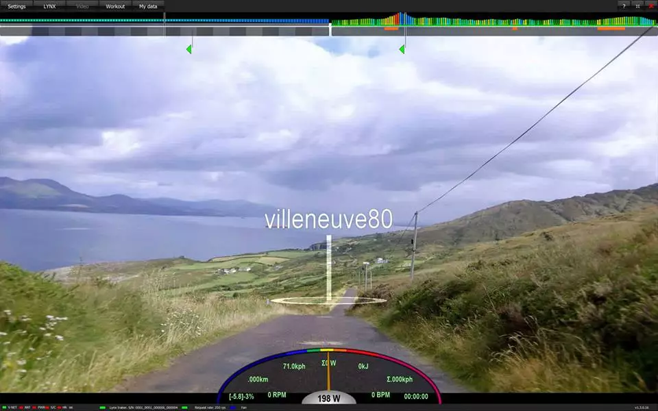 VRide Multi displays the identity, speed and location of other online users, layered over actual video