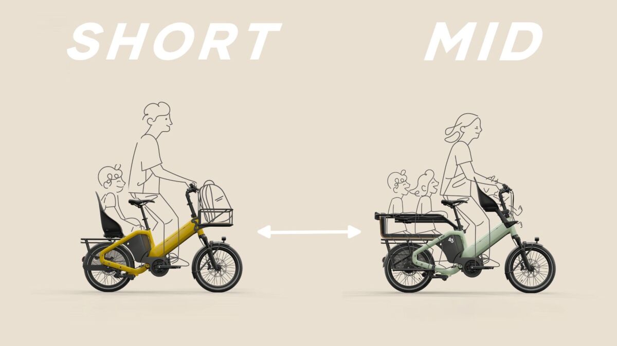 Modular cargo ebikes grow or shrink with changing family needs