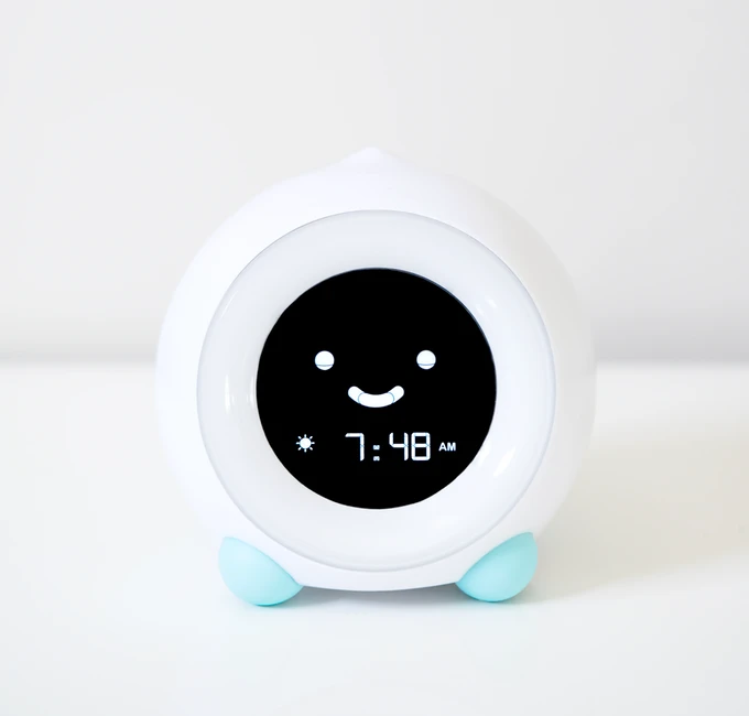 The Mella kids clock is designed to enlighten toddlers about the bliss of sleeping by using a mix of lights and facial expressions