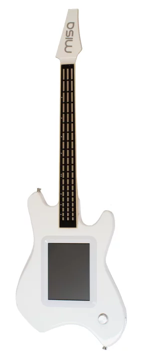 The body of the tri-bass is home to custom electronics, a user-replaceable battery that's said to be good for over three hours between charges, an externally-mounted volume knob, and a touch panel