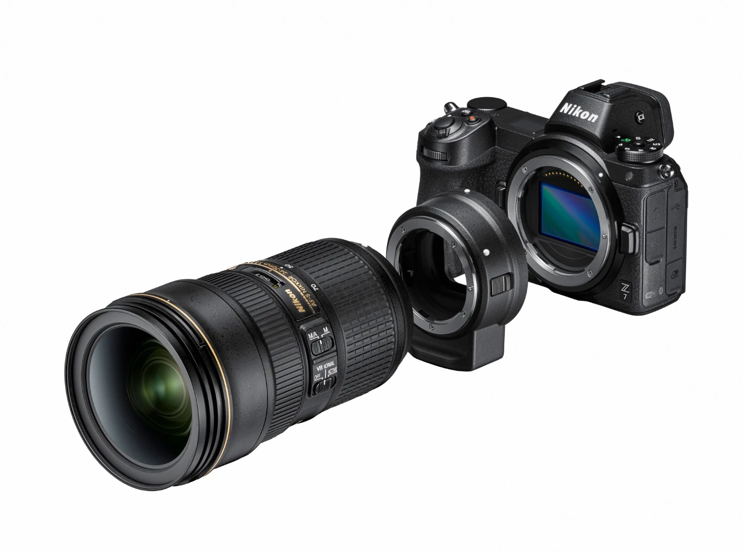 A lens mount adapter allows photographers to attach F mount glass to the Z 7