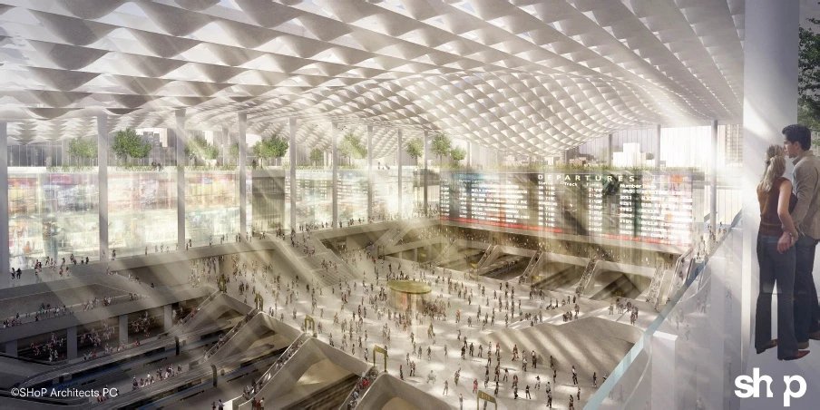 Interior Penn Station by SHoP Architects (Image: SHoP Architects)