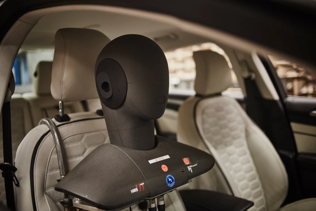 The Active Noise Control system uses three microphones placed around the cabin to monitor background noise and creates opposing sound waves to counteract it