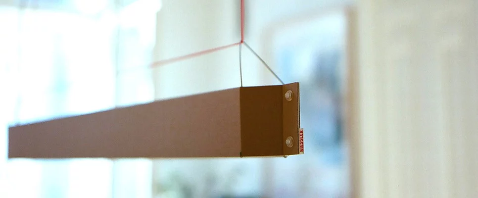 The Numerouno cardboard lamp by Johannes Kiessler