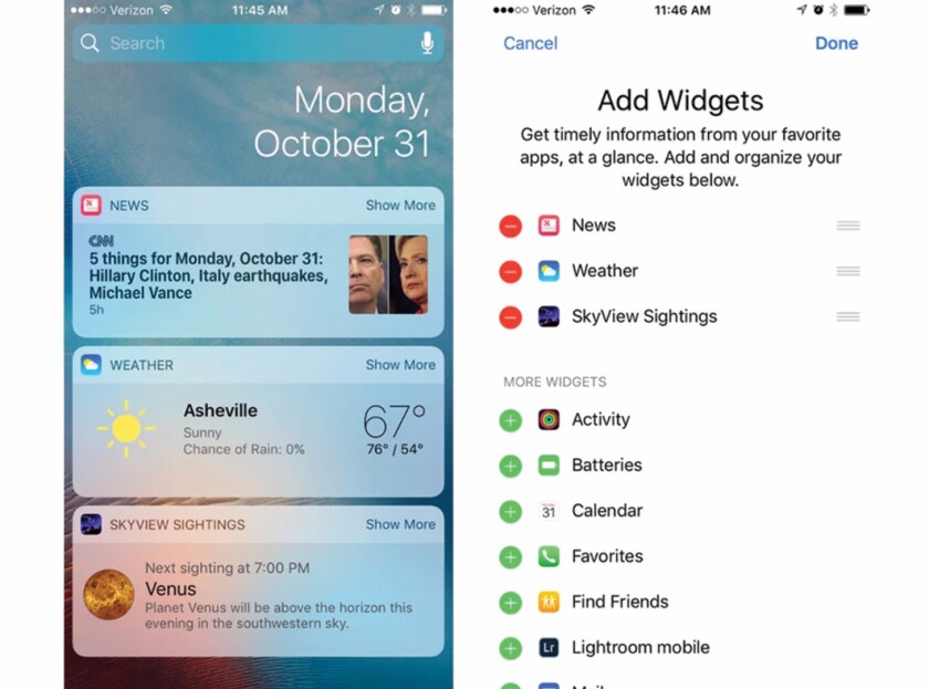 Widgets