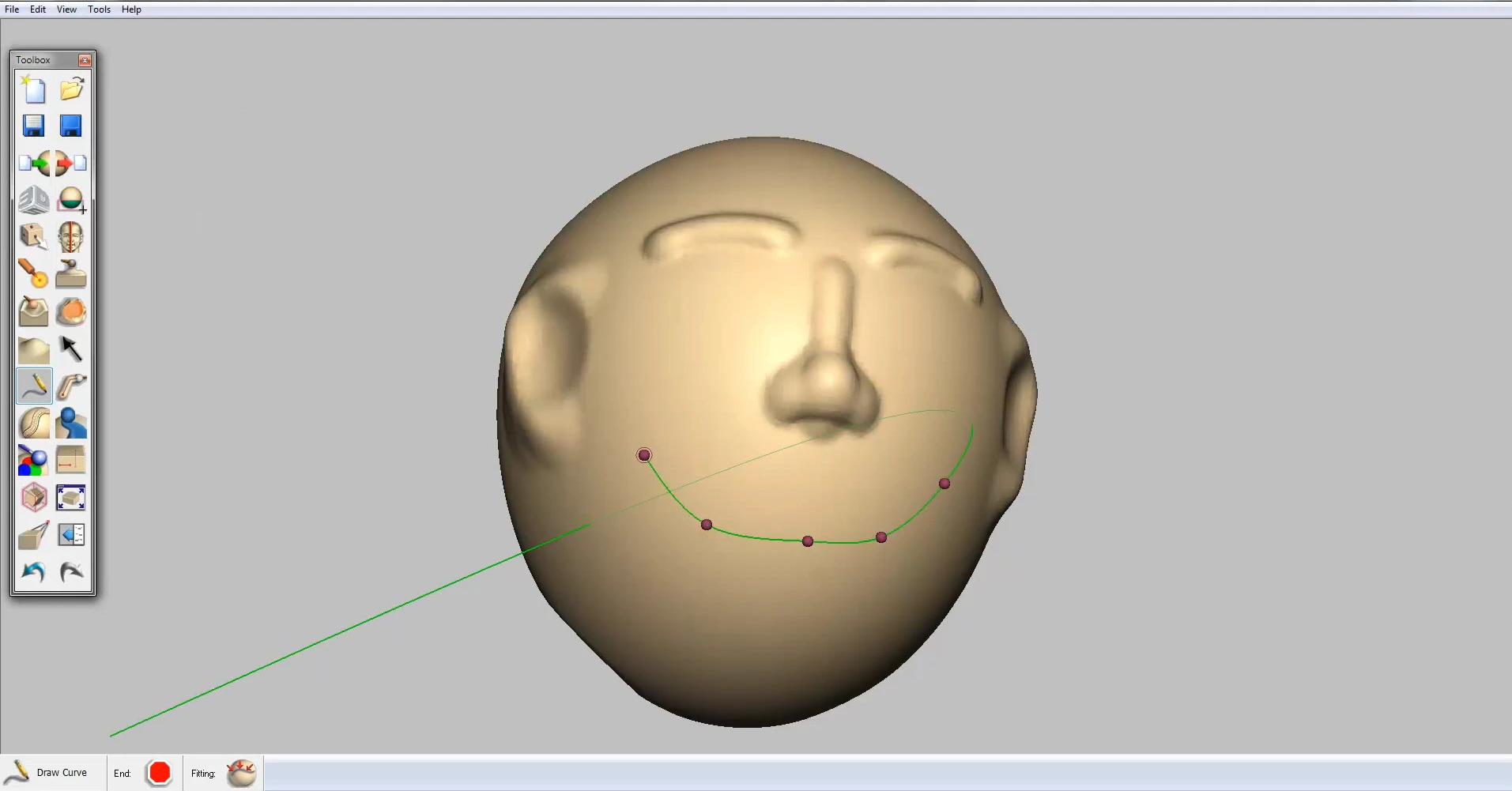 Bending and patterns can be molded freehand with the mouse cursor or with line tools