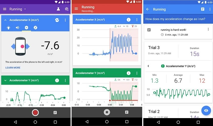 The Science Journal app