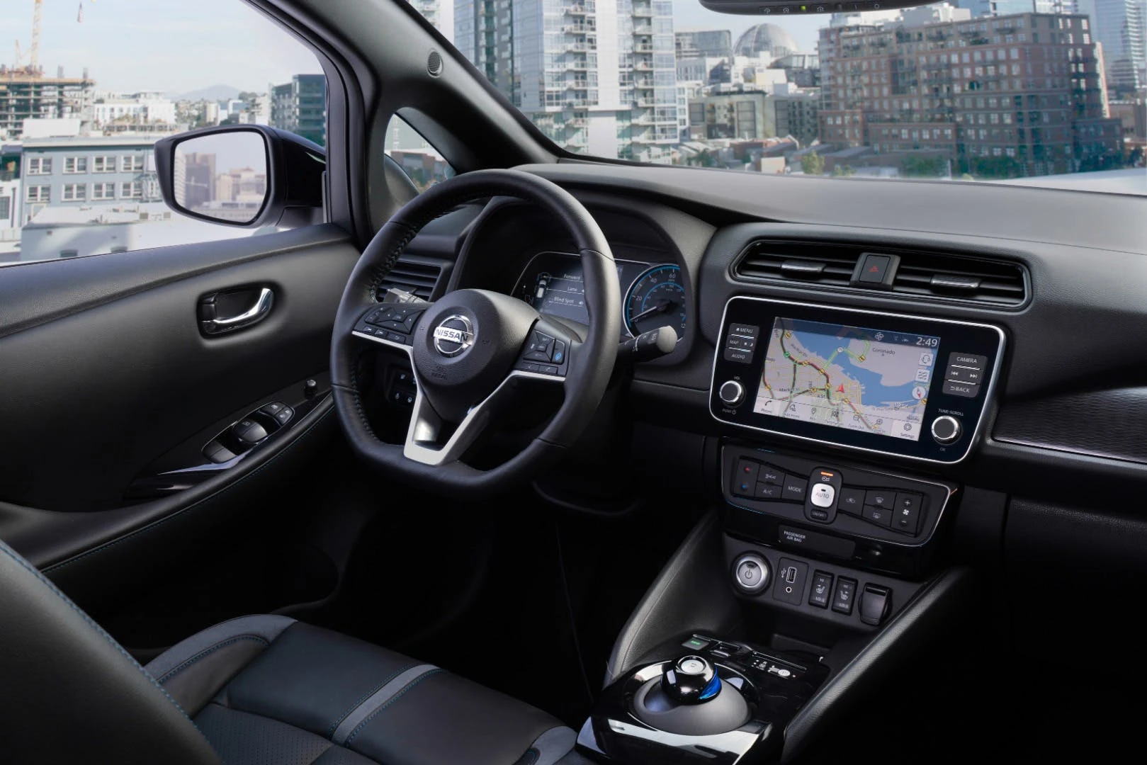 inside NIssan's forthcoming Leaf e+