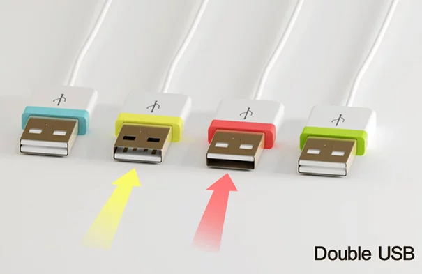 The idea of the Double USB is that whichever way you push it in, it will always connect