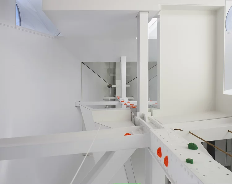 The main living space features a climbing column (Photo: David Hoston)