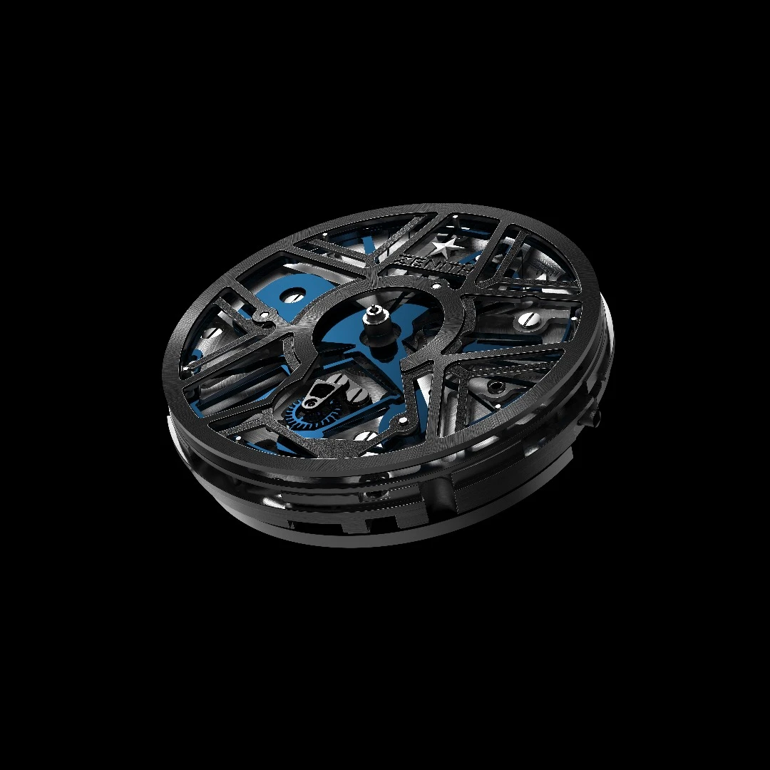 The Zenith Defy Lab movement oblique