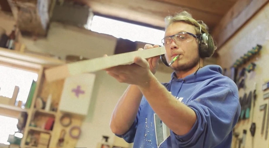 The camera casings are handmade from wood