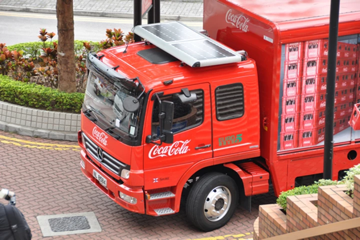 The solar-powered AC system test vehicle