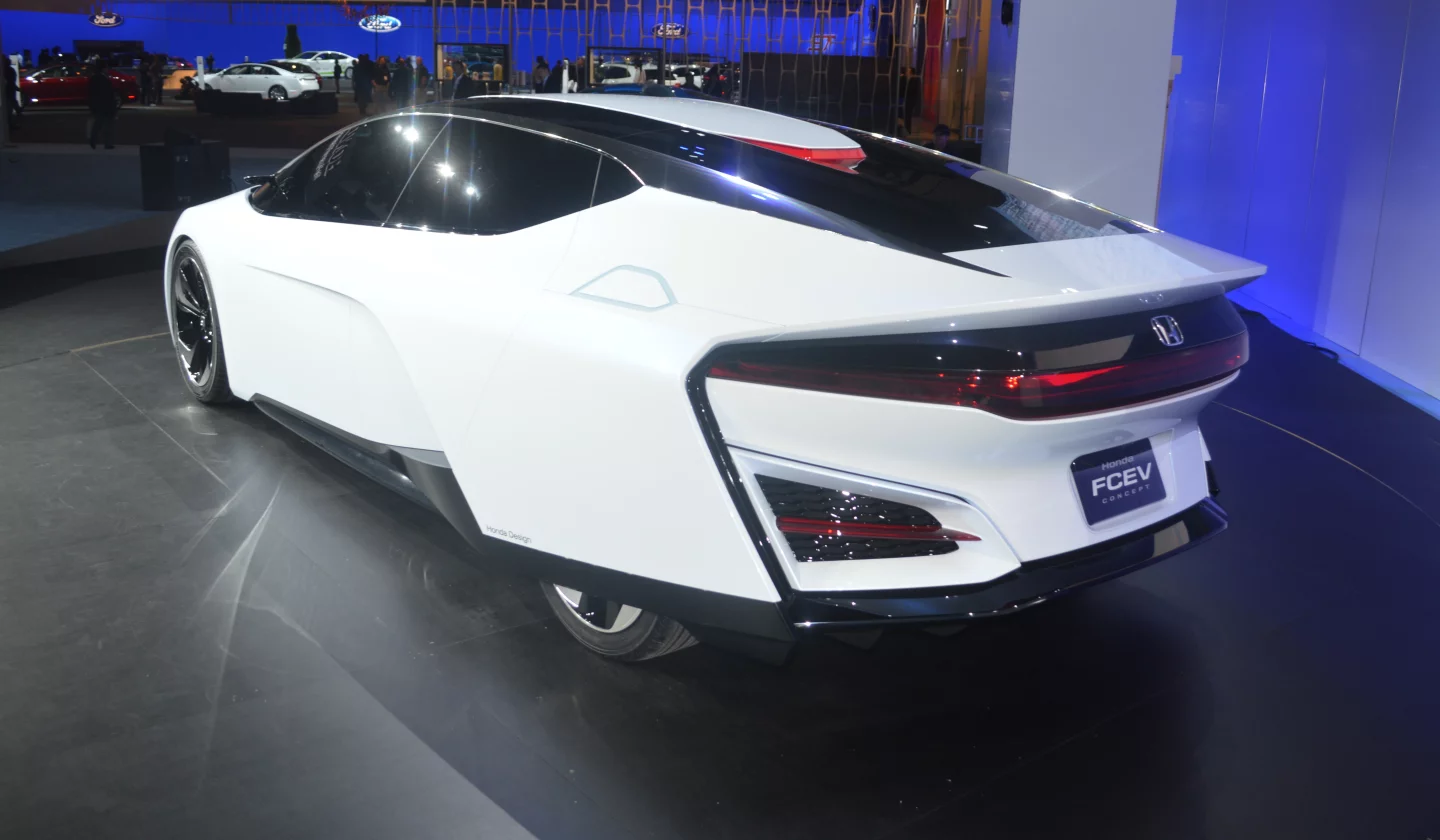 Honda hasn't gone into much detail about its nooks and crannies, but says the FCEV has a "super aerodynamic" body