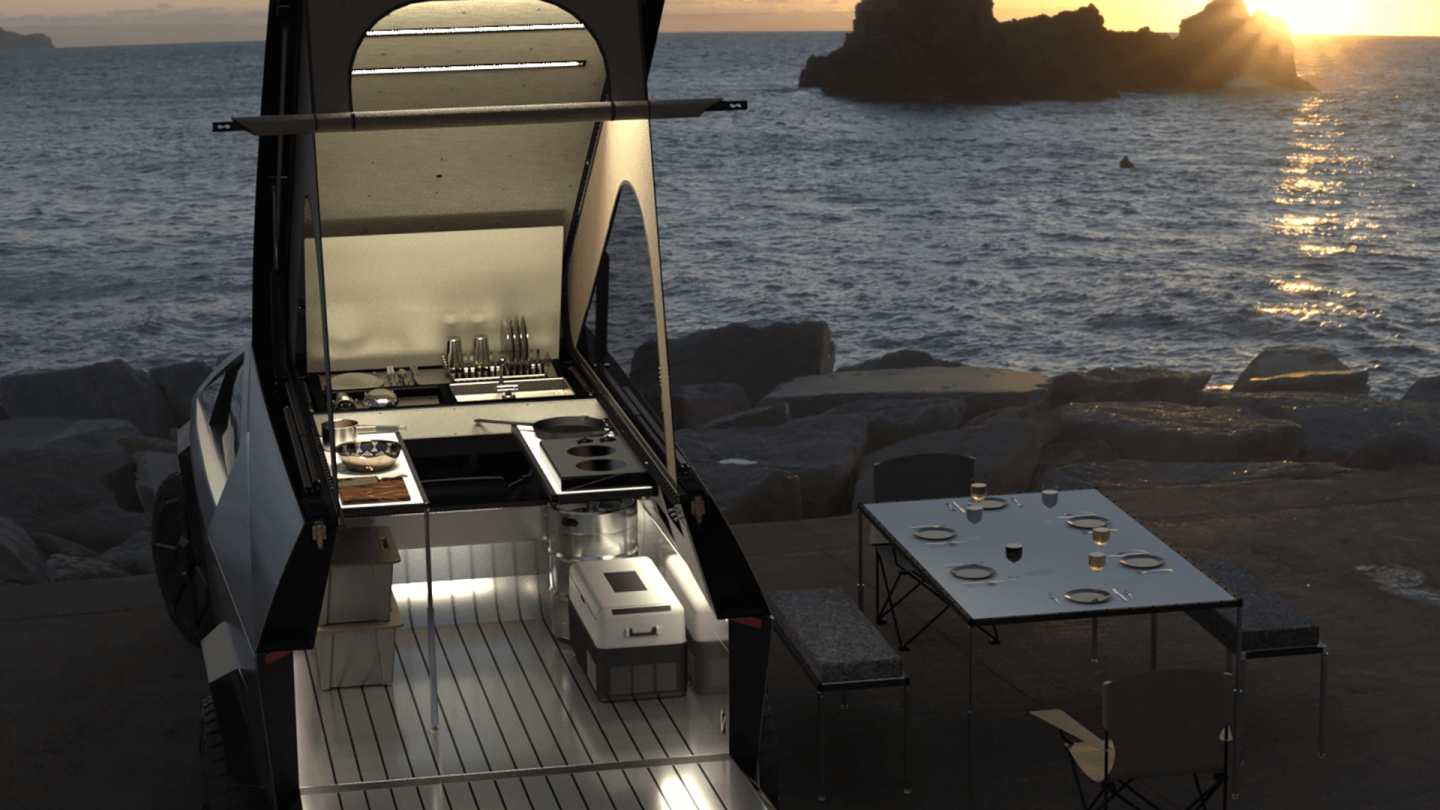 Küchenbereich eingerichtet und bereit zum Kochen