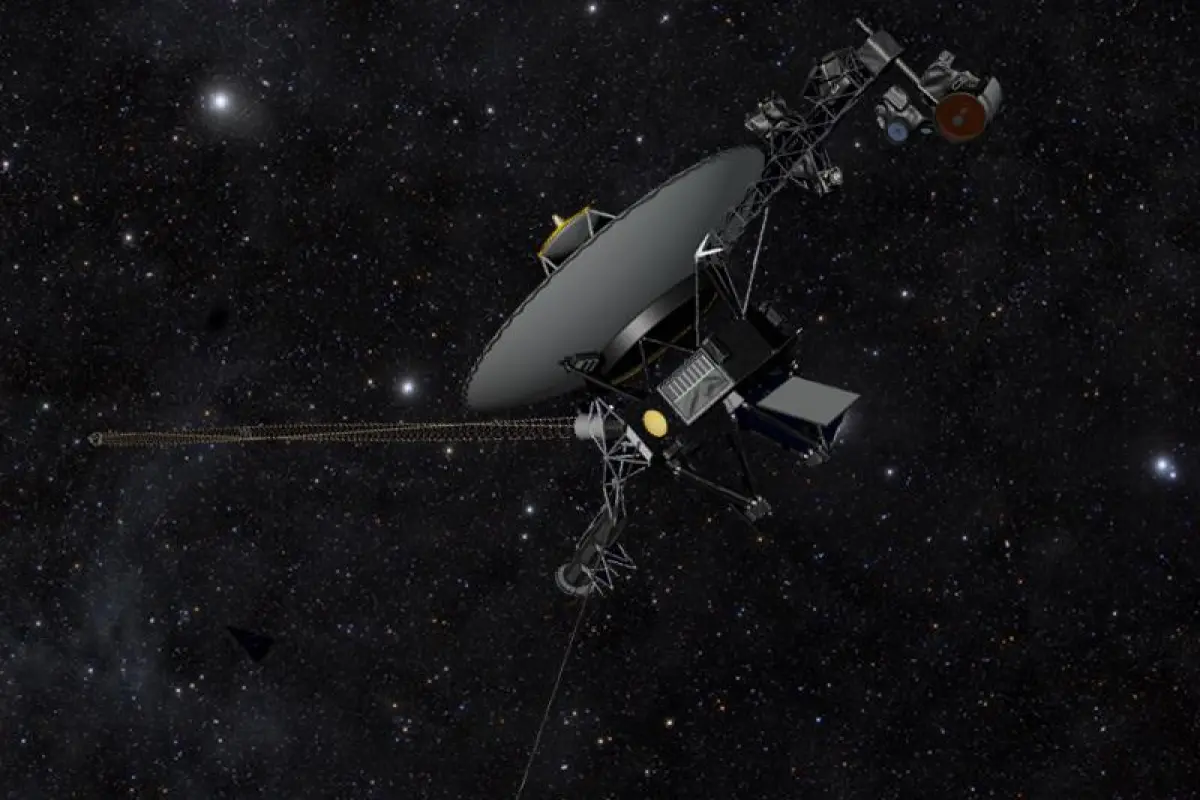 Artist's impression of Voyager 1, which is now 11 billion miles (18 billion km) from Earth