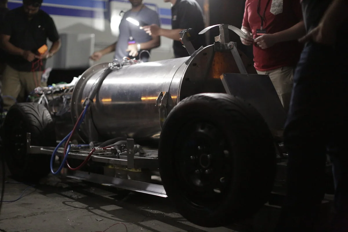 The VicHyper team had some trouble dealing with the pressure chamber that encased the electronic systems